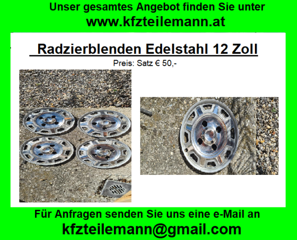 Radzierblenden Edelstahl